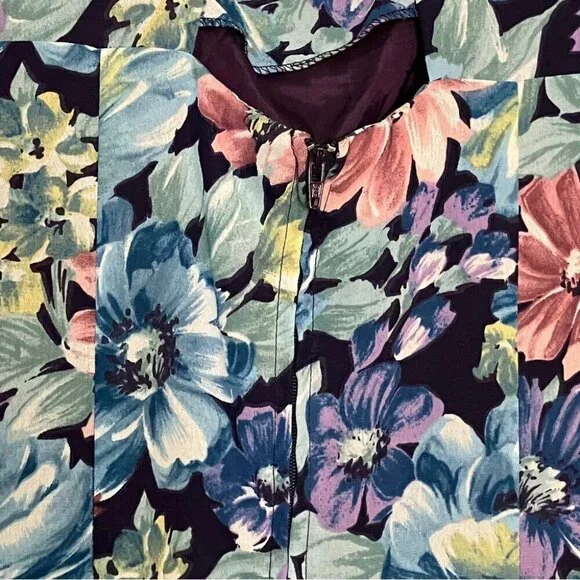 Vtg Karin Stevens‎ Maxi Dress Floral Cut Out Back Romantic Flowy Cottage Prairie - Picture 5 of 8